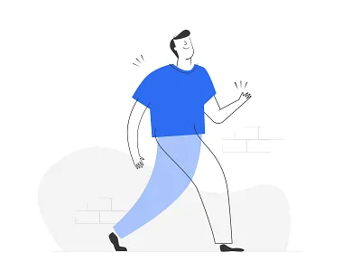 Walking dude blue design digital digital illustration illo illustration illustrator people illustration vector walk walking