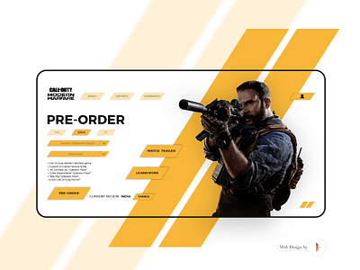MODERN WARFARE call of duty design flatdesign illustrator cc simple design ui ux vector webdesign webpage design website website design