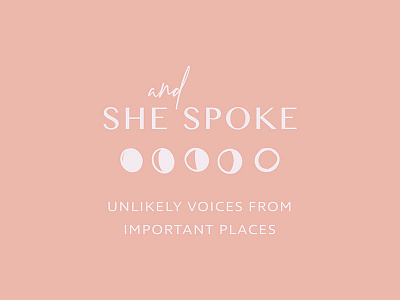 And She Spoke Podcast Logo brand design brand identity branding design graphic design icon design logo logo design small business submark typography