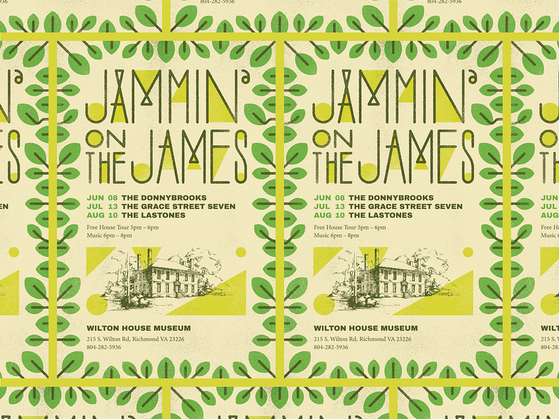 Jammin' on the James design gig poster music richmond typography