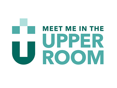 Upper Room - Youth Group Logo christian church cross group identity logo mark negative space religious square trinity u upper room youth youth group