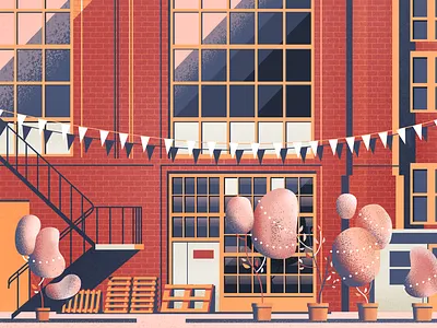 Wi-Ma factory illustration party urban wedding