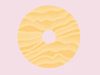 Daily Biscuit Challenge 40, The Coconut Ring biscuit coconut colour design edges illustration rough texture vector