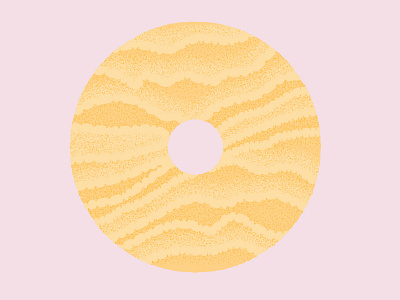 Daily Biscuit Challenge 40, The Coconut Ring biscuit coconut colour design edges illustration rough texture vector