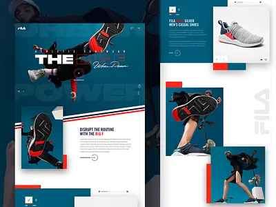 "The Big F" Landing Page Concept concept design exploration fila interface minimal product ui ux web webdesign website