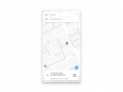 020: Location Tracker/Navigation 020 app challenge clean concept dailyui design figma inspiration location tracker maps material material design ui