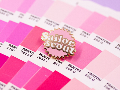 Sailor Scout pin design enamel pin enamel pins illustration illustrator letter lettering moonir pantone sailor sailor scout sailormoon type vector
