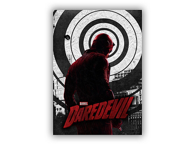 Daredevil Poster 11x15.5" comics daredevil design film poster frank miller marvel marvel comics passion project typography wall art wallpaper
