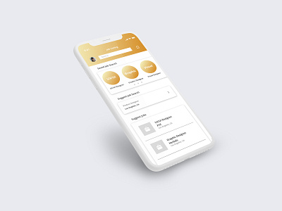 iPhone X Job Listing app dailyui design illustration job listing minimal sketch ui ux