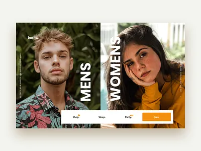 burnt. branding design homepage landingpage layout logo typography ui webdesign website