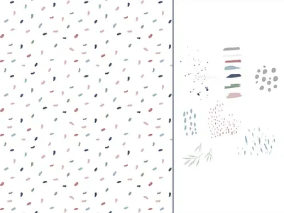Pattern Design 3 - For Kayla Dean botanical brand design branding confetti design graphic design illustration illustration design illustrations illustrator logo designer organic shapes pattern pattern design