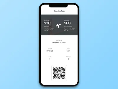 #024 Boarding Pass | Daily UI daily ui