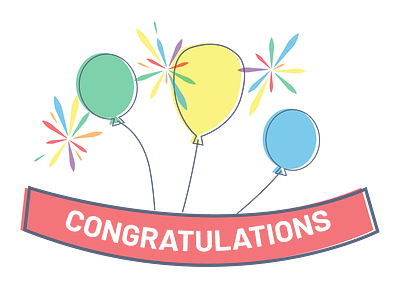 Concept - Congratulations design fun graphic illustration