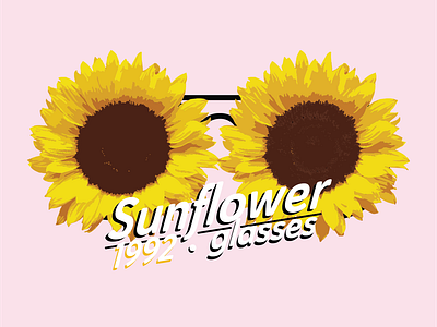 Logo Design- Sunflower Glasses dailyui design illustration illustrator logo design ui ux