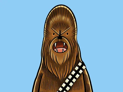 Chewie cartoon digital digital art digital illustration digital painting drawing illustration illustrator painting procreate procreate app