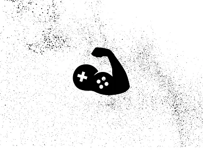 Lifting Nerdy Icon arm concept fitness gamer gamer logo gym videogame workout