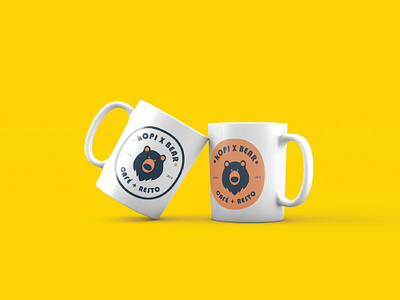 Kopi Bear™ Cafe Mock Up branding design flat food and drink icon identity design illustration illustrator logo logo design minimal mockup mockup design type vector vintage logo
