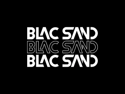 Blac Sand lettering logo logotype typography