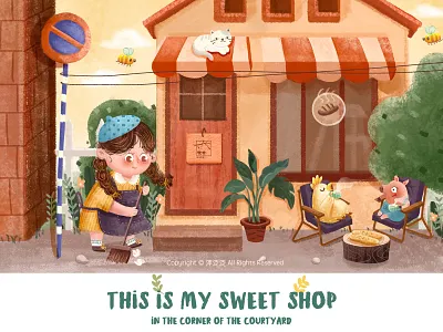 My sweet shop character art cut design illustartion