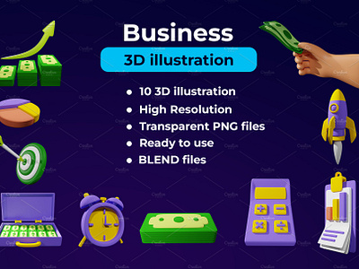 Business 3d illustration