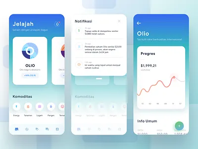 Stocks Analysis App app cards chart colorful dashboard gradient graph icons illustration ios mobile social stats