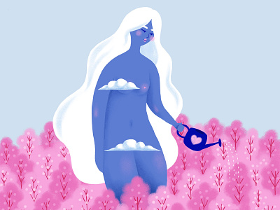 Gardening art character design digital art illustration