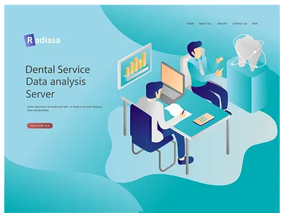 Flat Isometric Design Dental In Hospital Illustration 01 background design branding business character dental care flat design healthy home page hospitals illustrate illustration isometric landing page modern tecnology vector web design