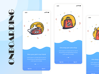 Freebie Onboarding Pet Care UI Design devoqdesign dog freebie lover onboarding petcare team