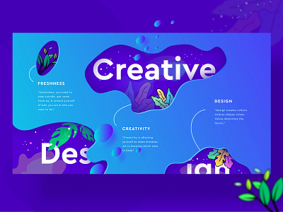 Creative Shape Experiment creativity header design illustration illustrator landing page minimal ui design ux design web template
