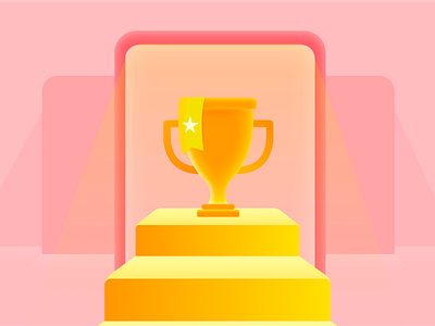 Win app design illustration photoshop trophy win