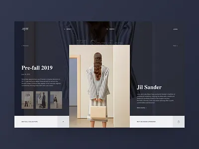 Syrr concept dark design fashion photos slider style typography ui ux web