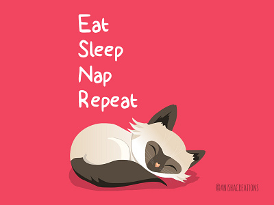 Cat Goals animals cartoons cats character chill cute cute art design funny humor illustration kawaii kitty kitty illustration lazy motivation nap relax sleep vector