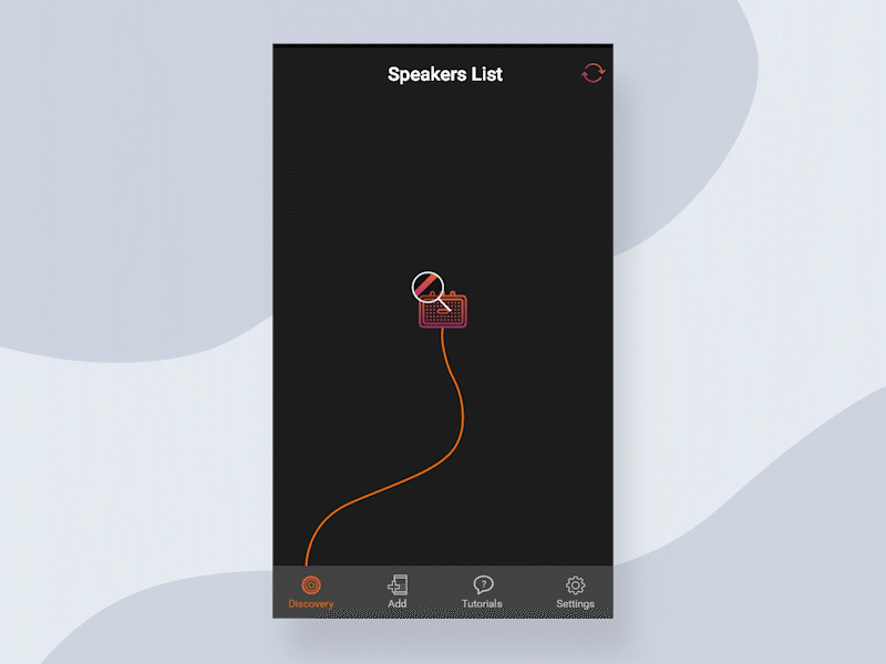Speaker search animation animation app app animation app design app ui interaction loader loading animation search search results speaker ui
