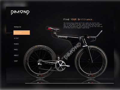 Dimond Site bikes design e commerce website