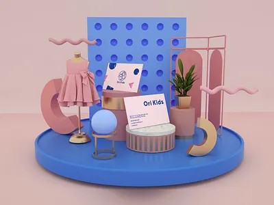 ORI KIDS / A Children’s Clothing Brand 3d visual brand identity c4d childrens clothing fashion brand kid fashion logo octanerender ori kids