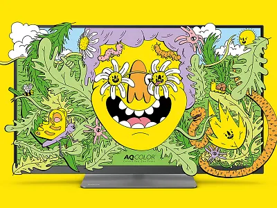 BenQ Screensaver bee butterfly crazy desktop desktop wallpaper digital dope flower happy illustration nature psychedelic screen screensaver smile summer sunny vector wallpaper wild