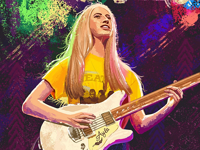 Ayla Tesler-Mabe portrait colorful digital grunge ipadpro portrait procreate procreate art procreate brushes procreateart