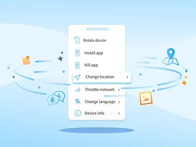 App Live Tool Bar app applive browsers browserstack features geolocation illustration interaction live manual mobile product testing tool toolbar ui web