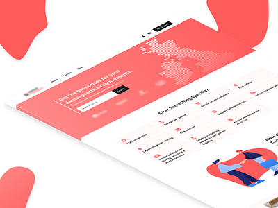 Dentist Landing Page buttons card dentist gradient homepage illustration landing page landing page design search shadow ui