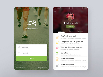 Tacit Motion Inc alireza app bakhshi design ui ui design ux
