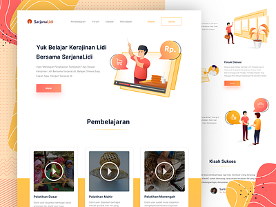 SarjanaLidi Website clean illustration pattern ui ui ux ux web website website concept website design