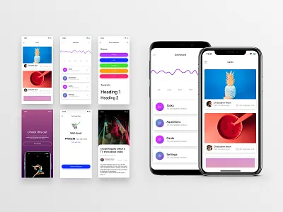 Galio Examples React Native button states cards ui chart framework free github mobile onboarding ui react native ui ux