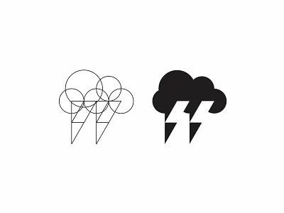 Stormside cloud lightning bolt logo modern simple storm