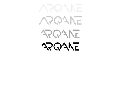 Arqane Version 4 black branding design illustration logo typography white