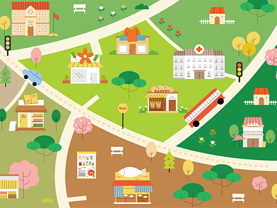 city animation app art artwork blog branding character city design drawing graphic icon illustration illustrator logo love map street typography web