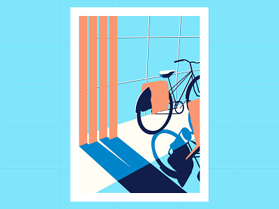 Bycicle illustration art artwork bicycle design illustration illustration art illustrator shadows simplified