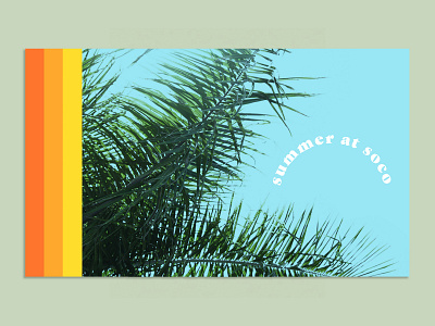 Summer at Soco arkansas church graphic nwa palm photo retro soco spectrum sunset tropical