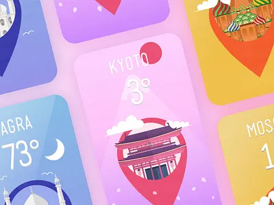 Weather App illustration uidesign uiux weather