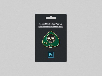 Enamel Pin Badge Mockup ace of spades branding design download enamel pin badge graphicdesign icon illustration logo logodesign minimal mockup mockup psd photoshop realistic skull vector