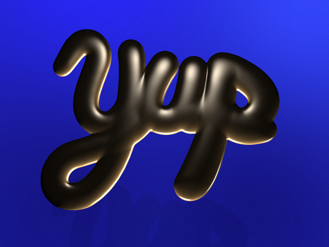 Example of Yup Bubble Text